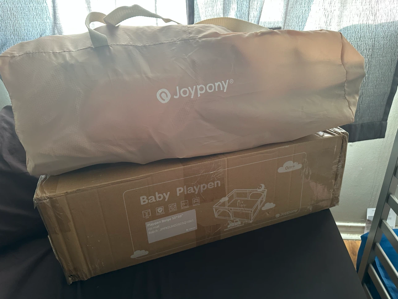 Joypony Baby Playpen Beige 50"x50"