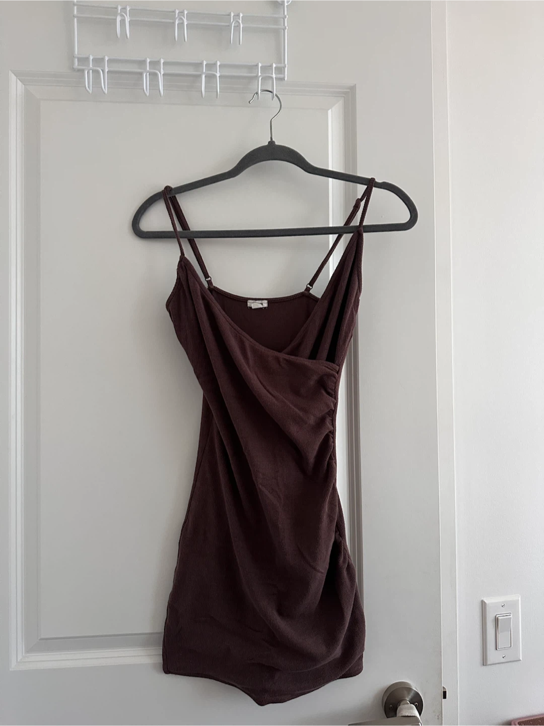 Garage Brown Ruched Camisole Dress
