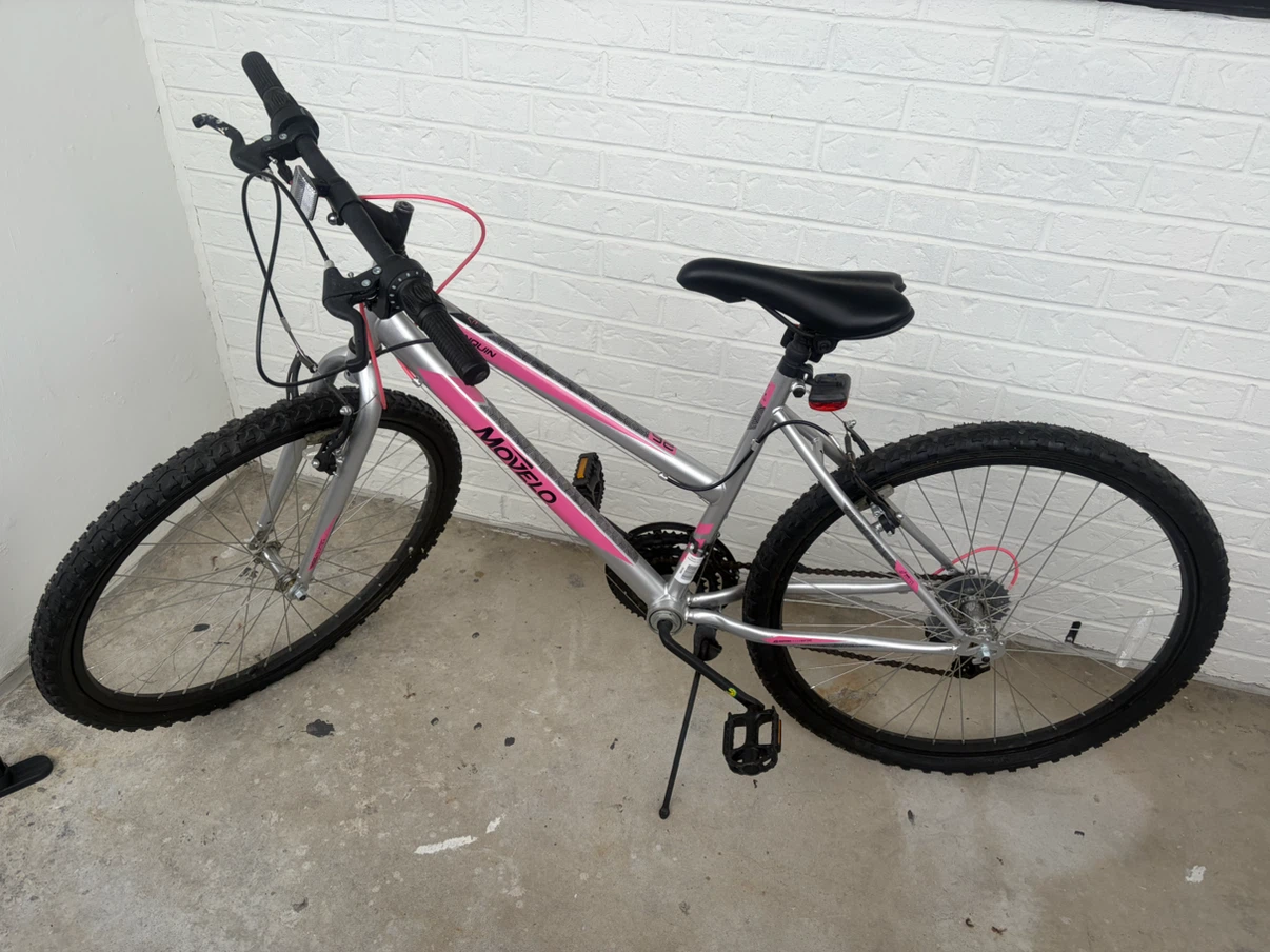 Movelo Silver and Pink Bike - photo 3