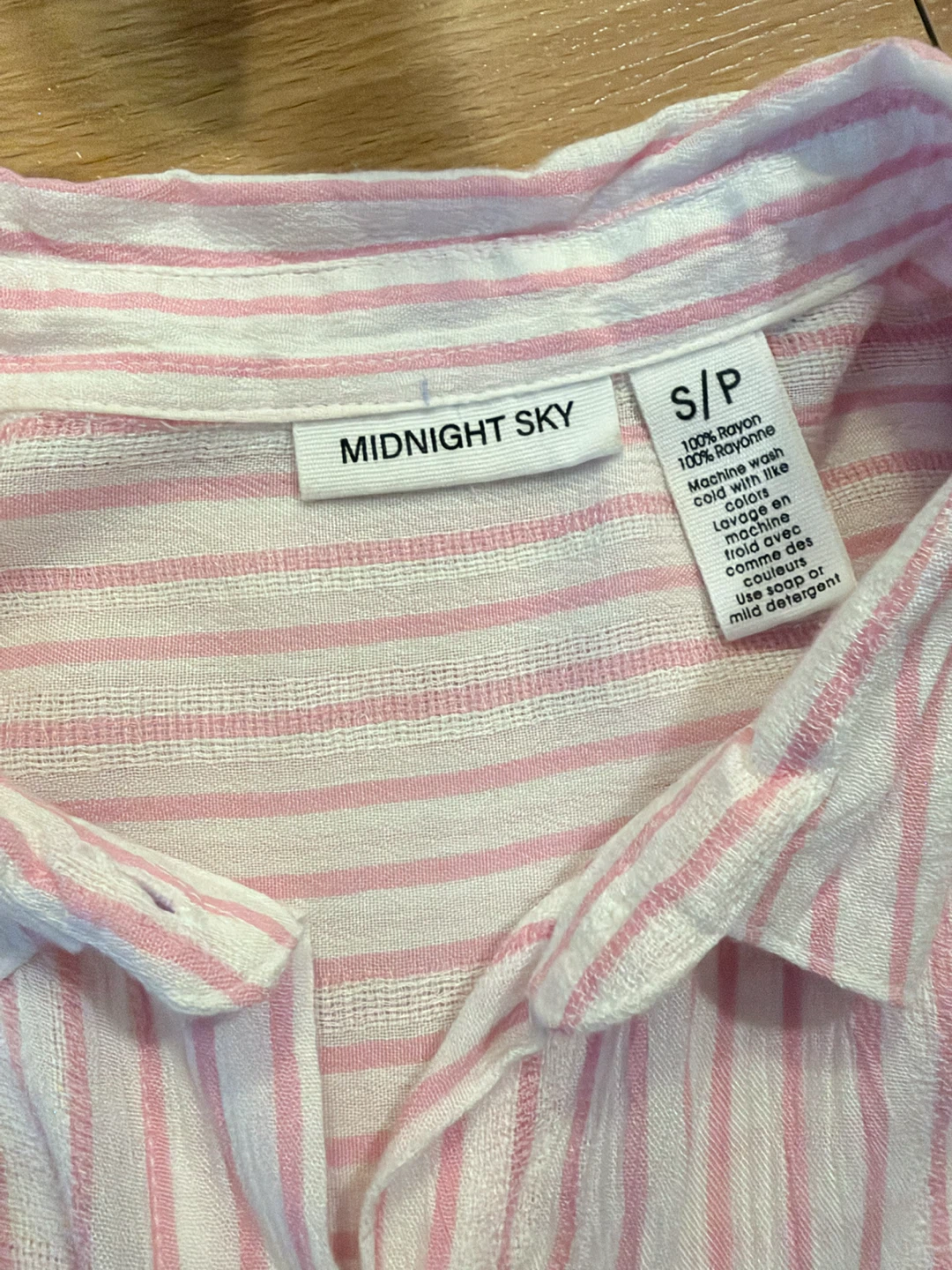 Midnight Sky Pink Striped Blouse S/P - photo 2