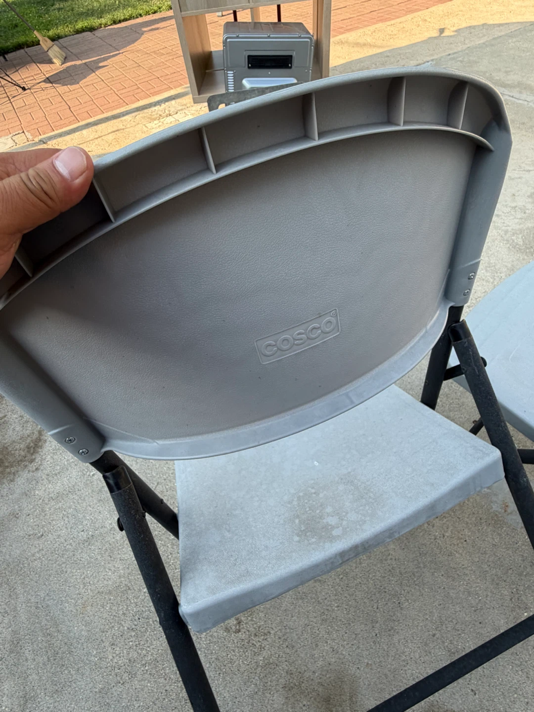 Cosco Folding Chairs (Set of 2) and 1 black chair - photo 3
