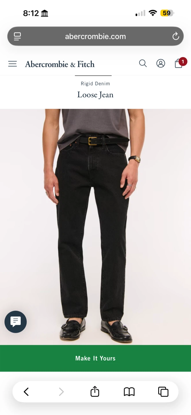 Abercrombie & Fitch Rigid Denim Loose Jean