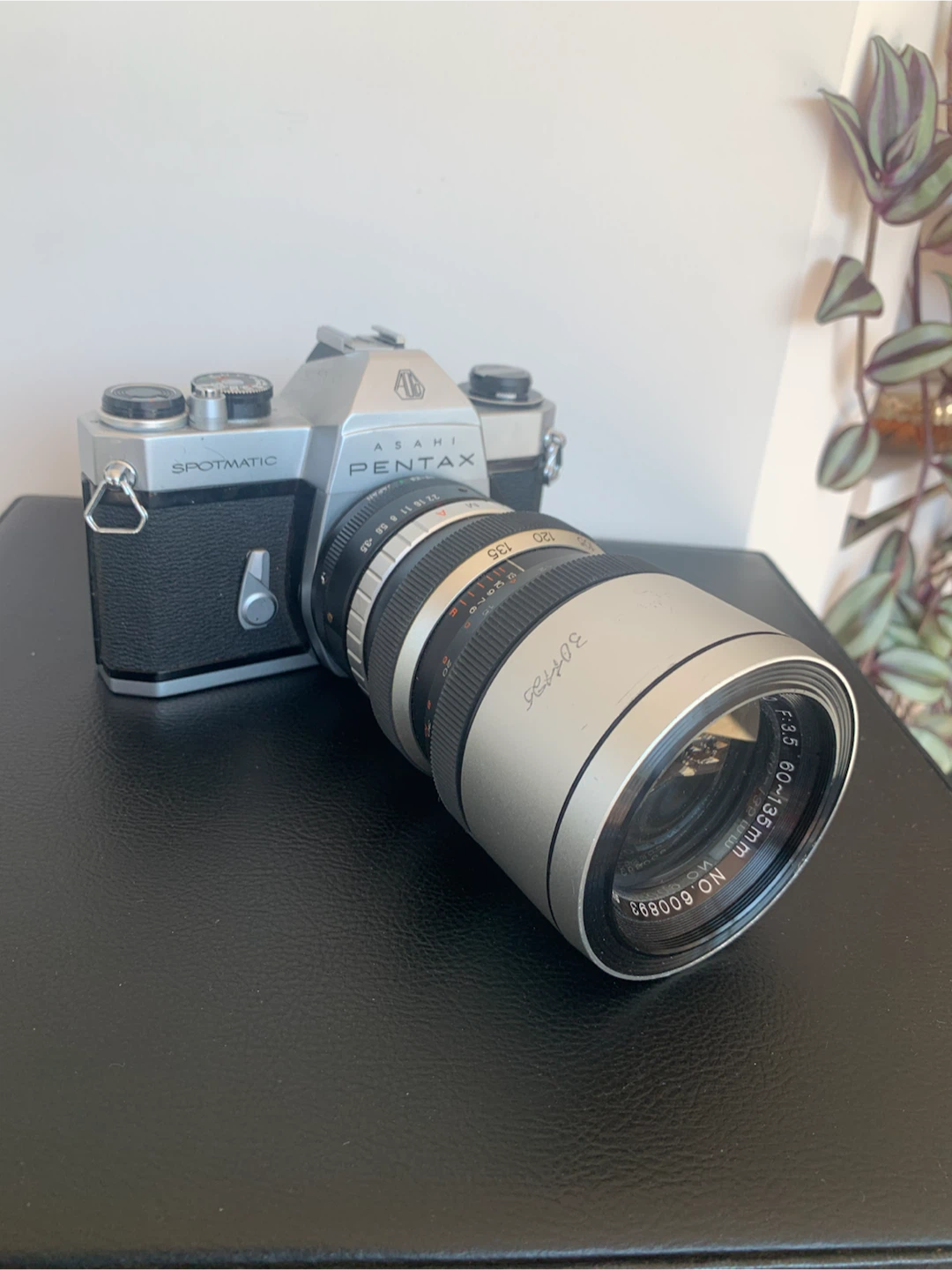 Asahi Pentax Spotmatic SP II 35mm Film Camera with 60-135mm Lens