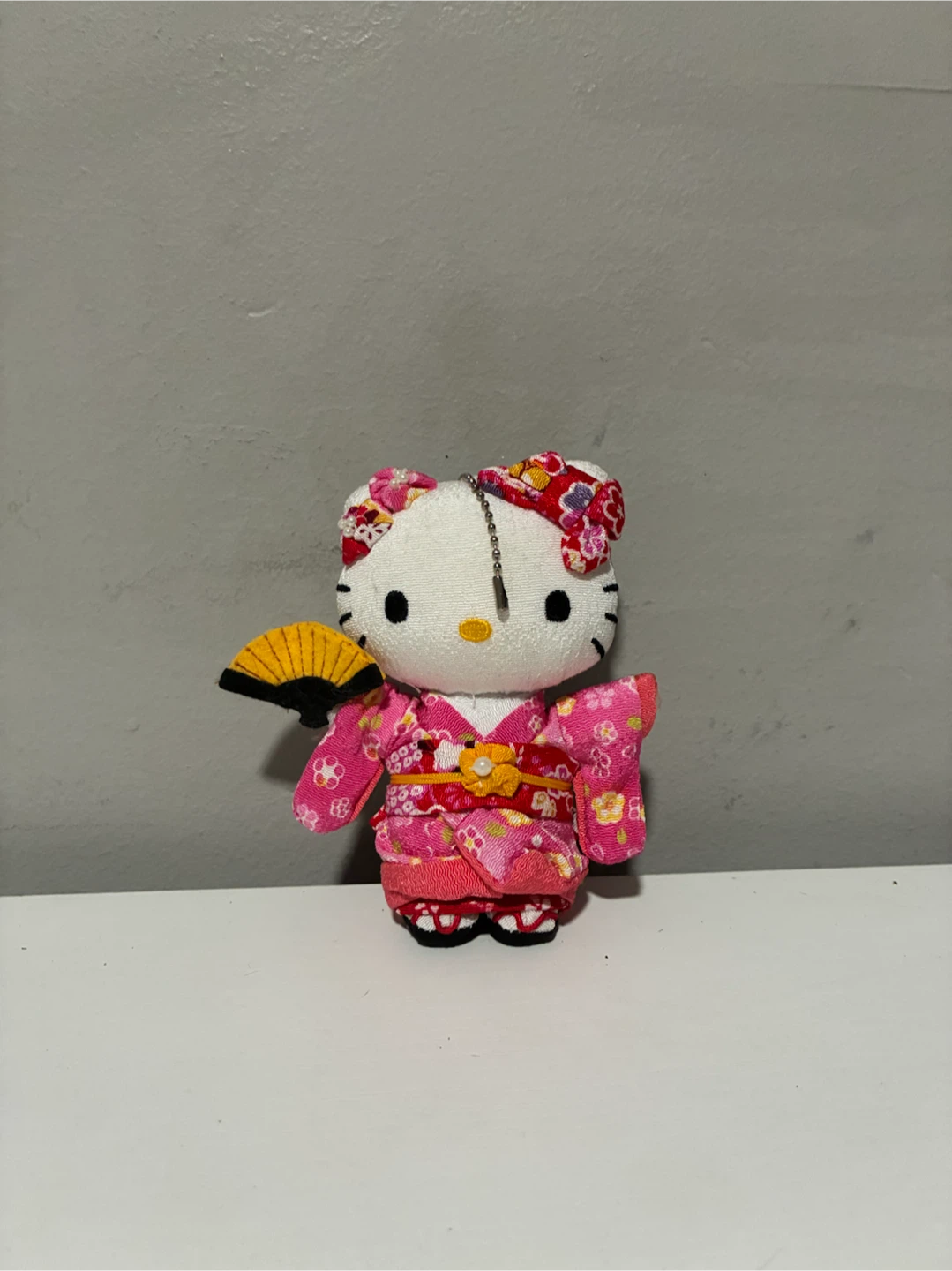 Hello Kitty Plush Kimono Fan Keychain