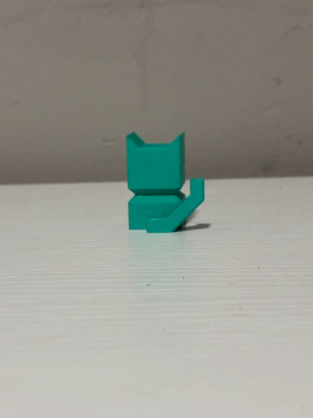 Teal Geometric Cat Figurine - photo 2