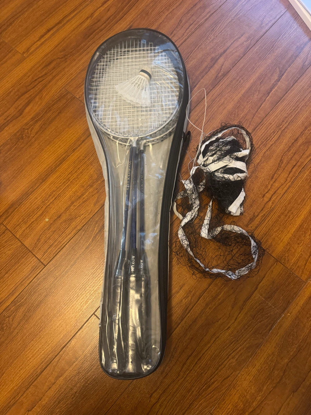 AOXUN Badminton Rackets Set of 4 with net carry case shuttlecock
