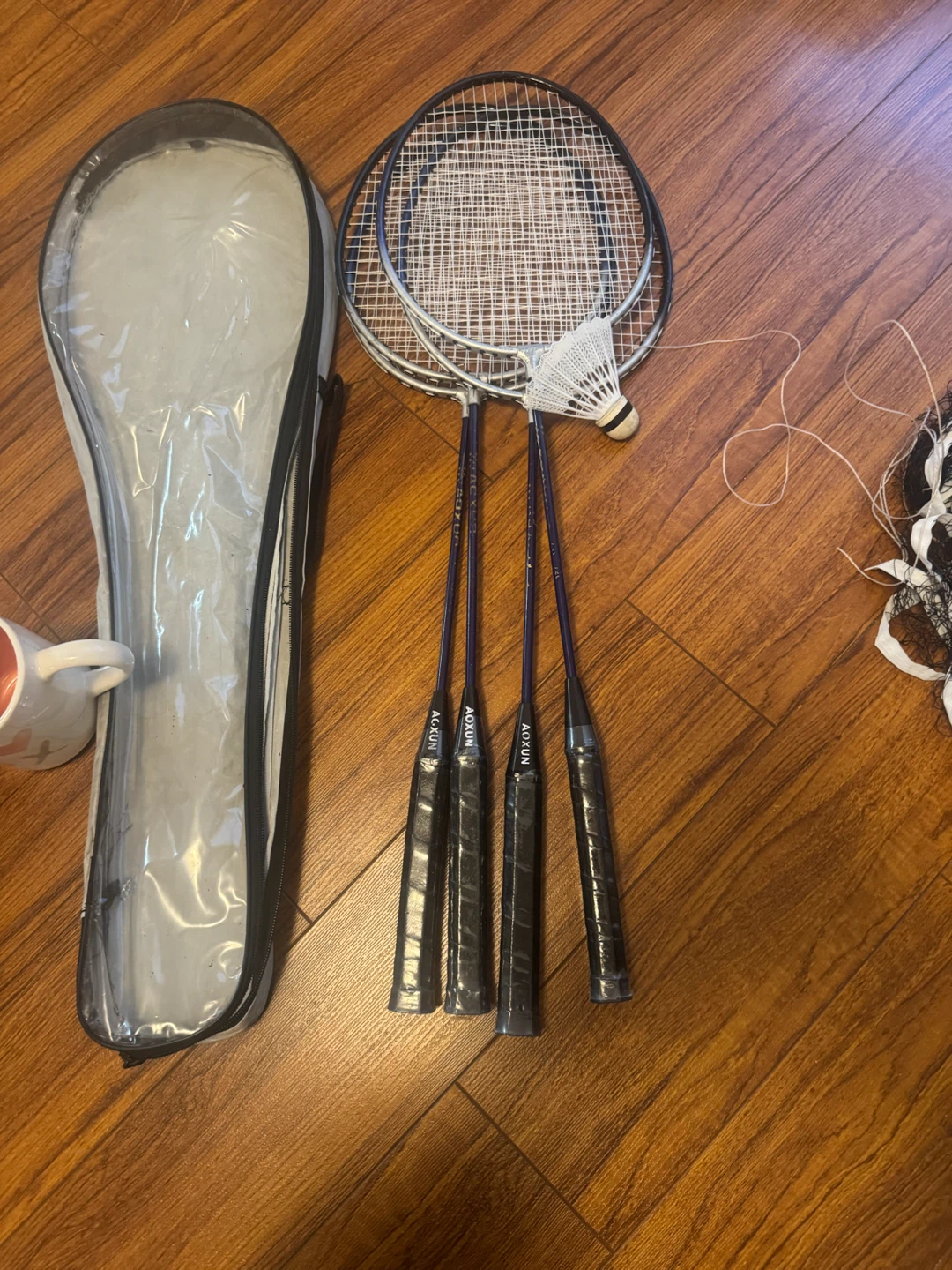 AOXUN Badminton Rackets Set of 4 with net carry case shuttlecock - photo 2