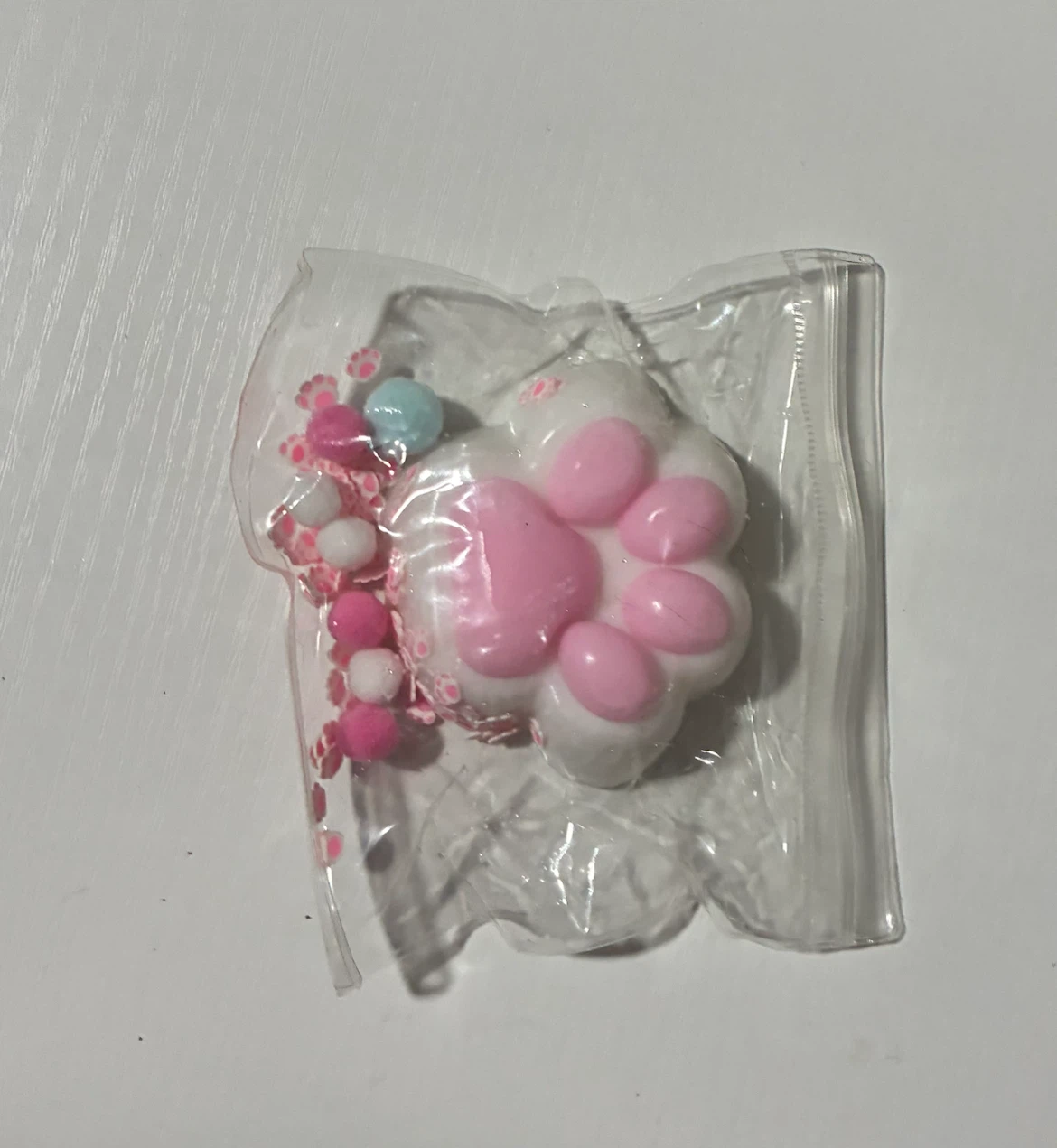Cat Paw Squishy Toy with Charms