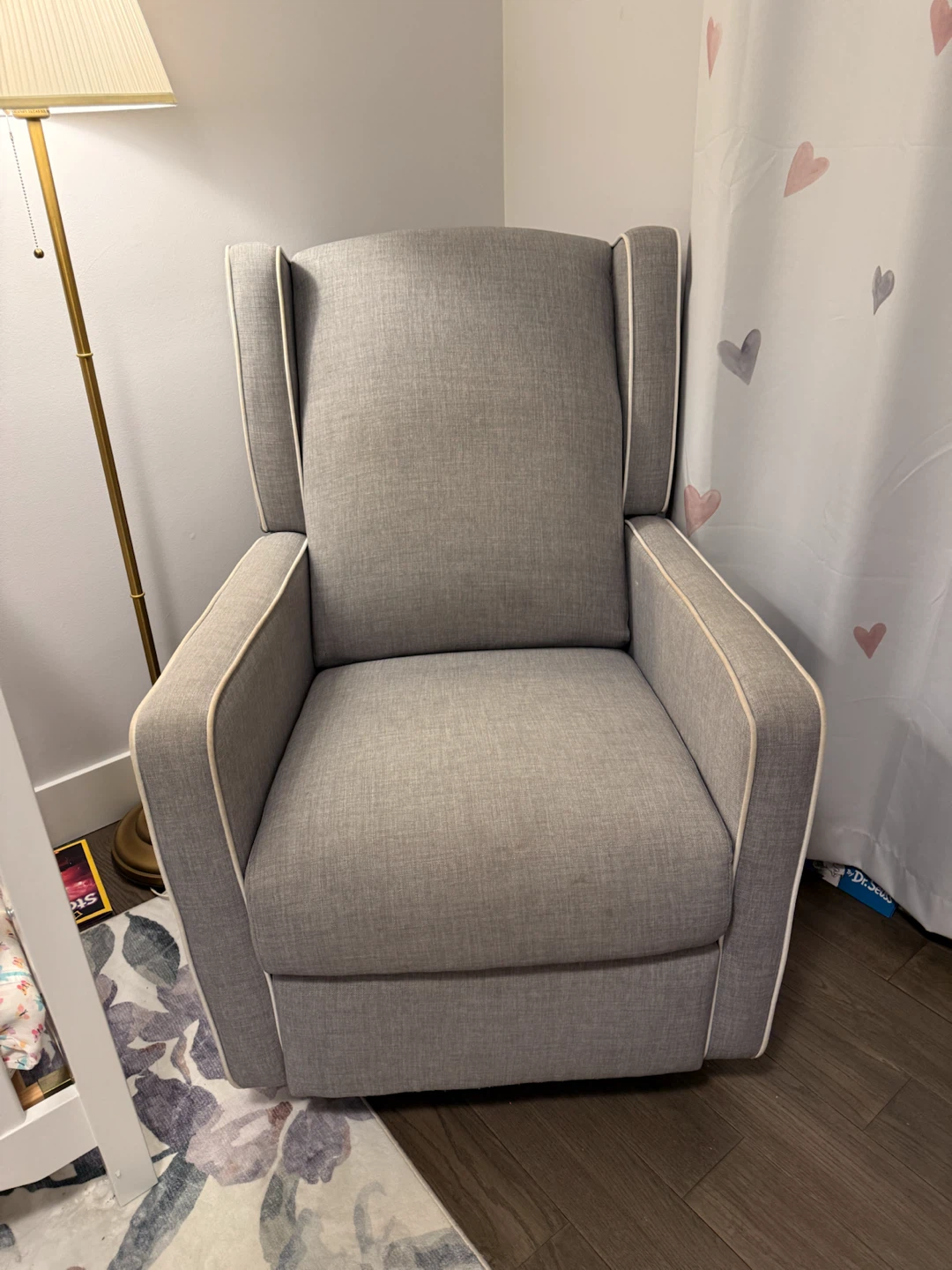 Grey Glider Rocking Chair