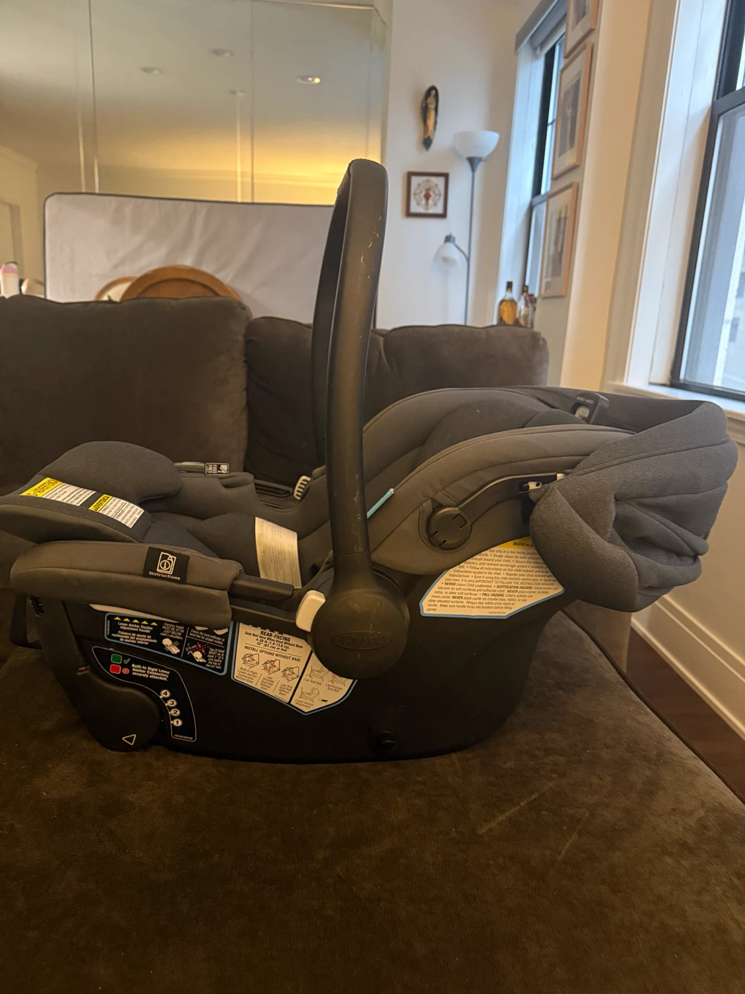 Graco Gomax Infant Car Seat, Lightweight Baseless with Canopy - photo 4
