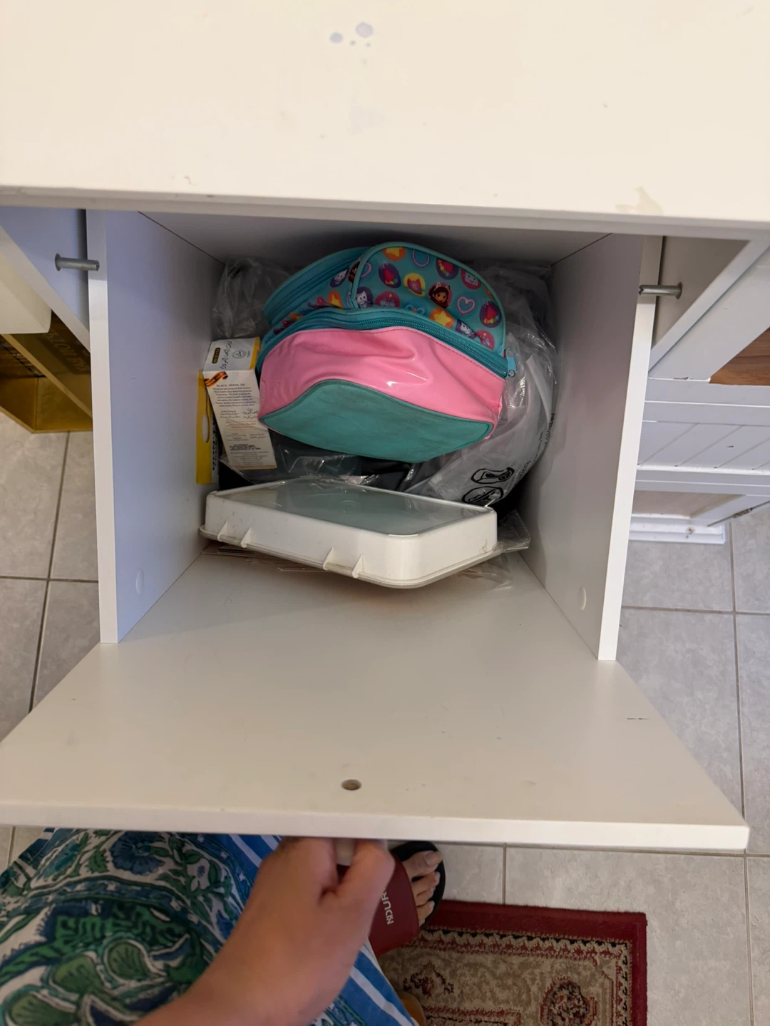White Cabinet with Storage - photo 3