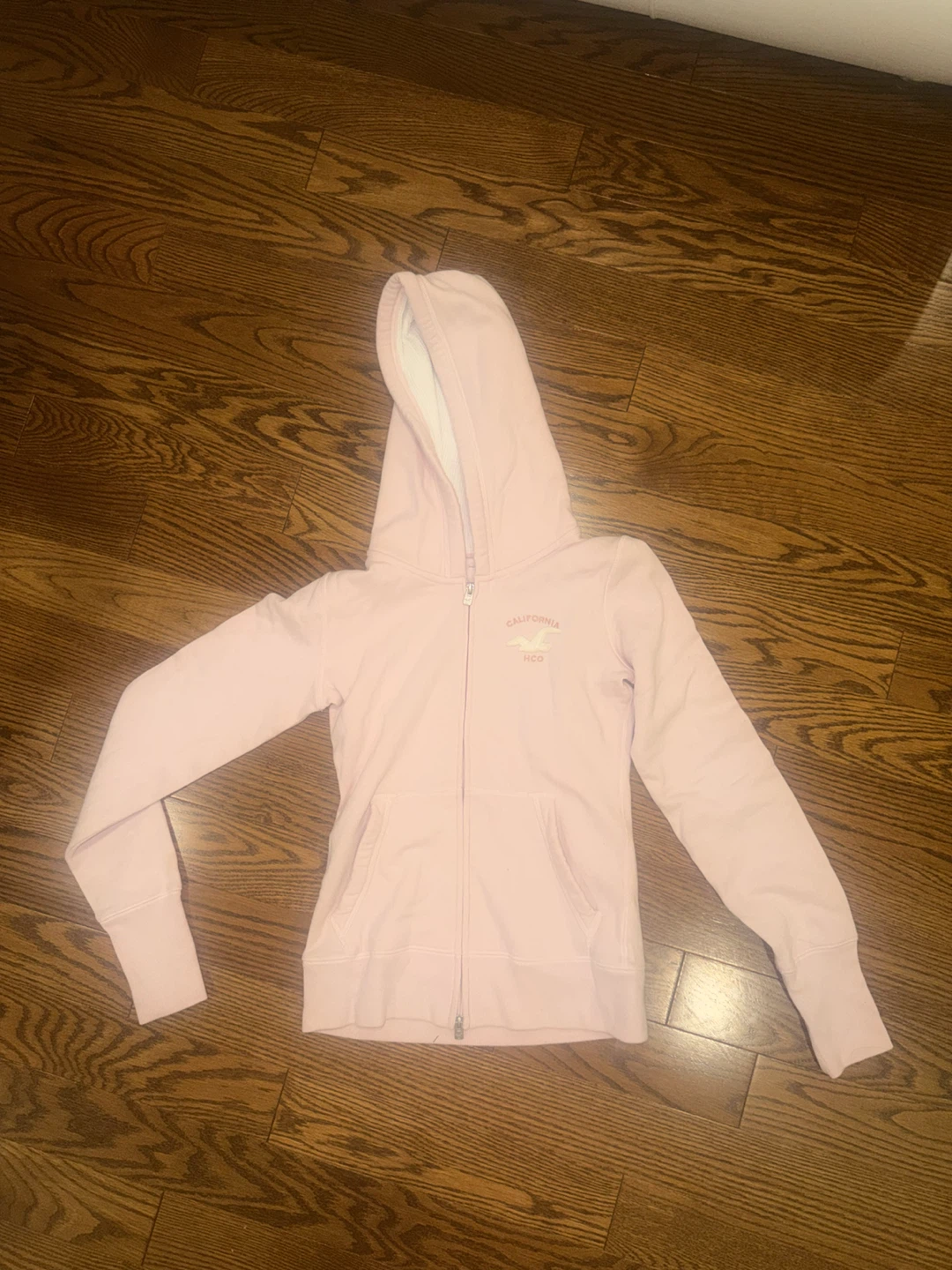 Hollister Pink Zip-Up Hoodie