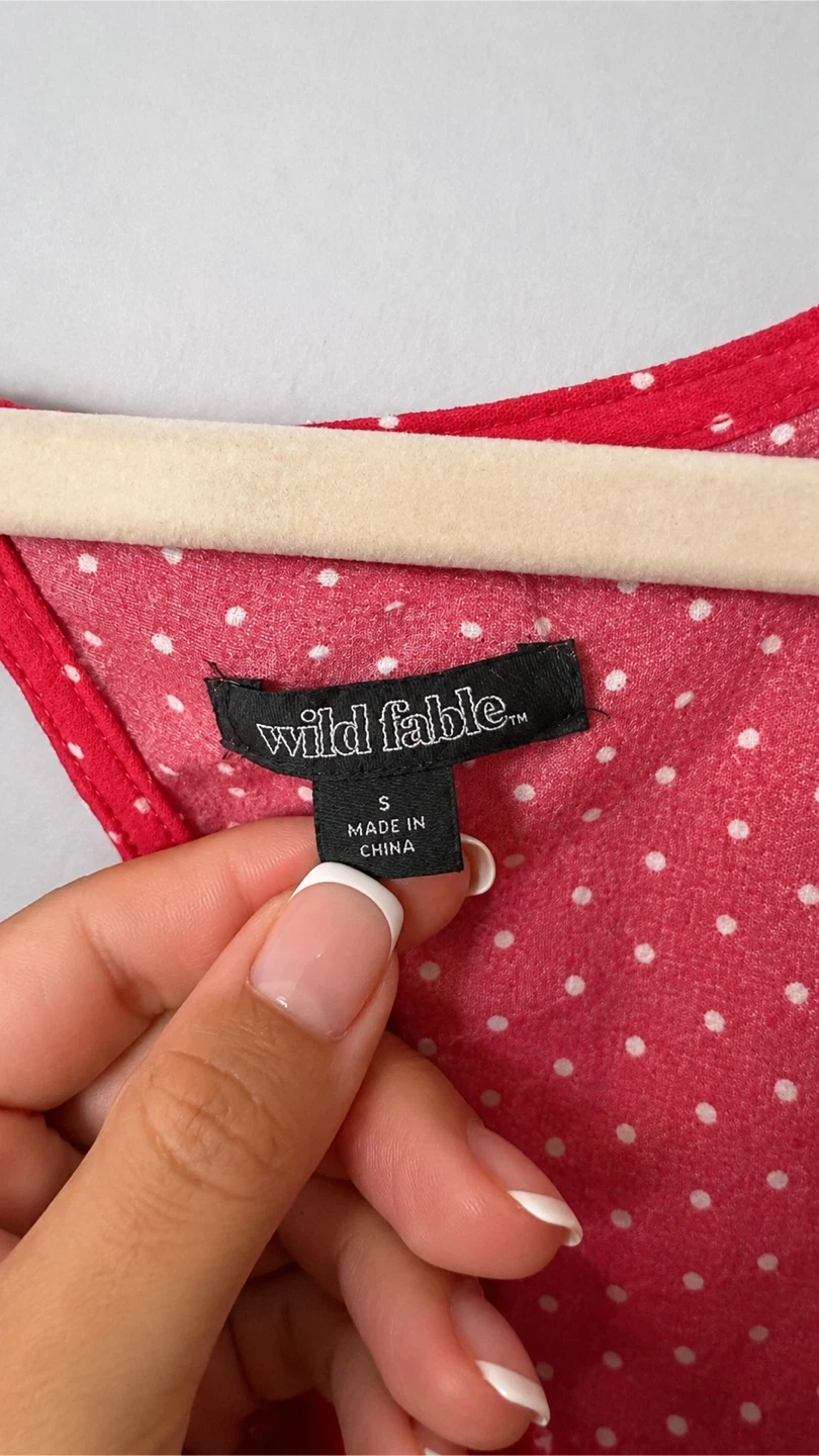 Wild Fable Red Polka Dot Dress Size S - photo 4