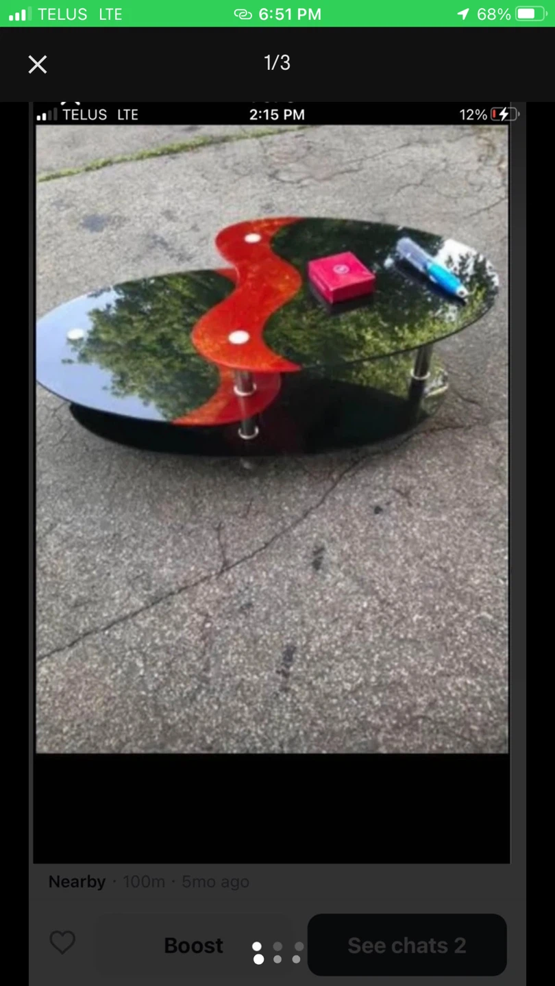Unique Yin Yang Coffee Table