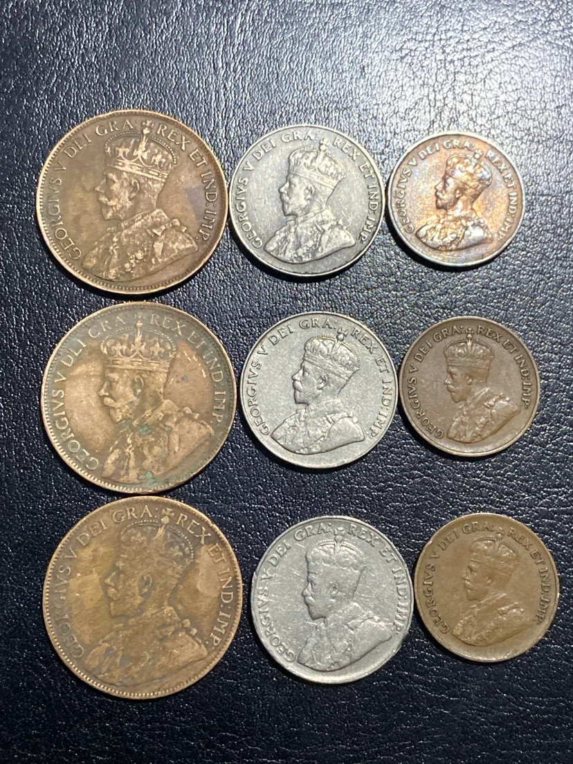 Collection of Canadian Coins - King George V