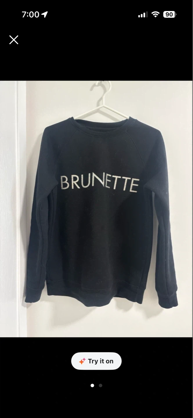Brunette The Label Black Crewneck Sweatshirt