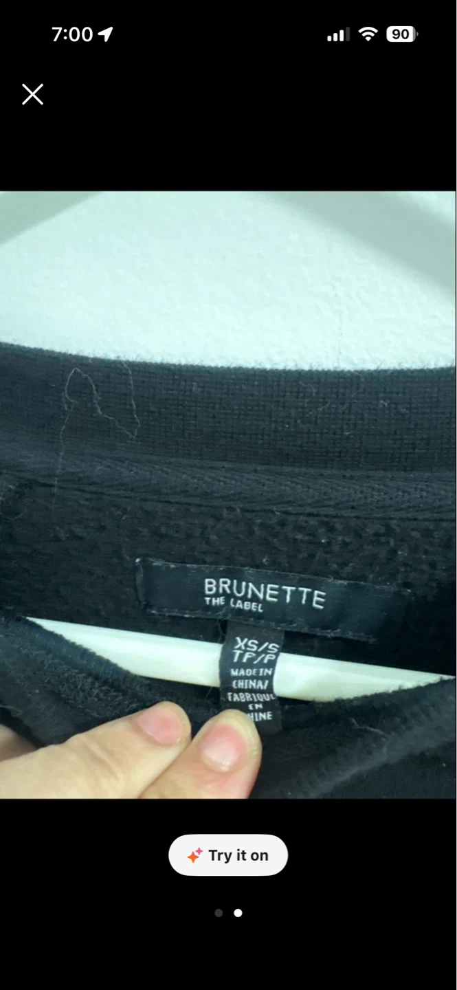 Brunette The Label Black Crewneck Sweatshirt - photo 2