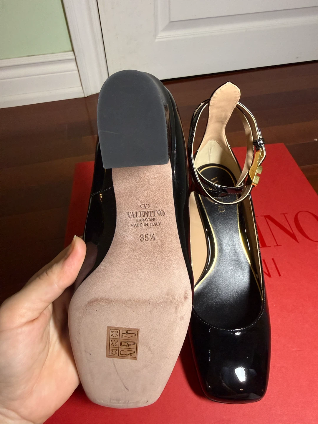 Valentino Garavani Black Patent Mary Jane Heels - photo 3