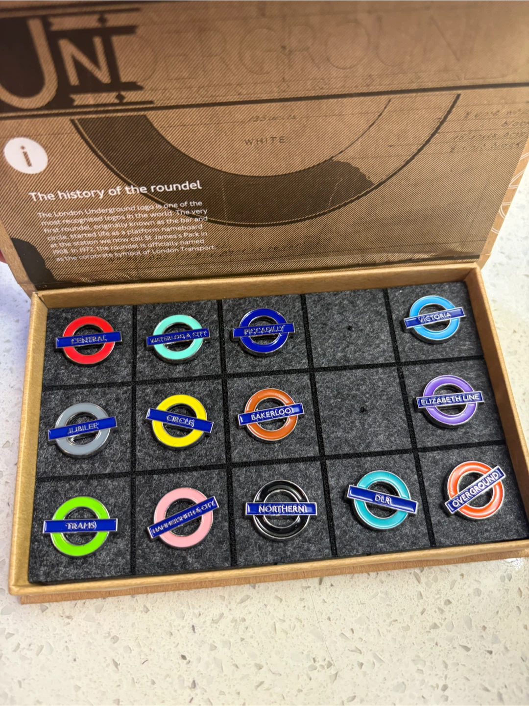 London Transport Museum Underground Pin Badge Set