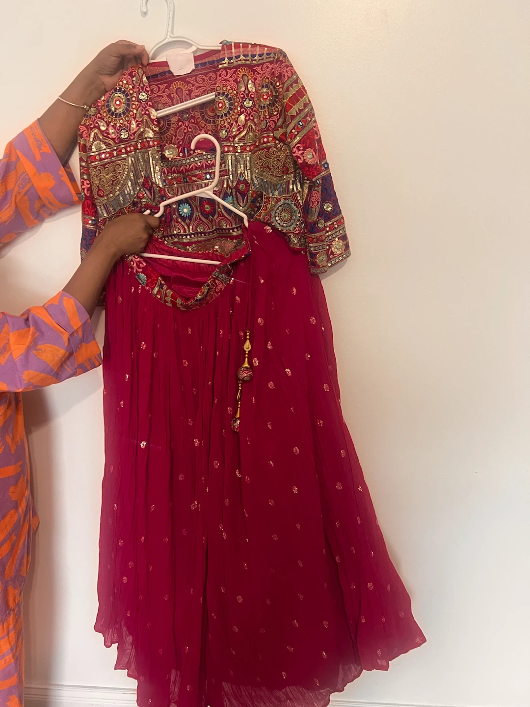Red Embroidered Lehenga Choli Set