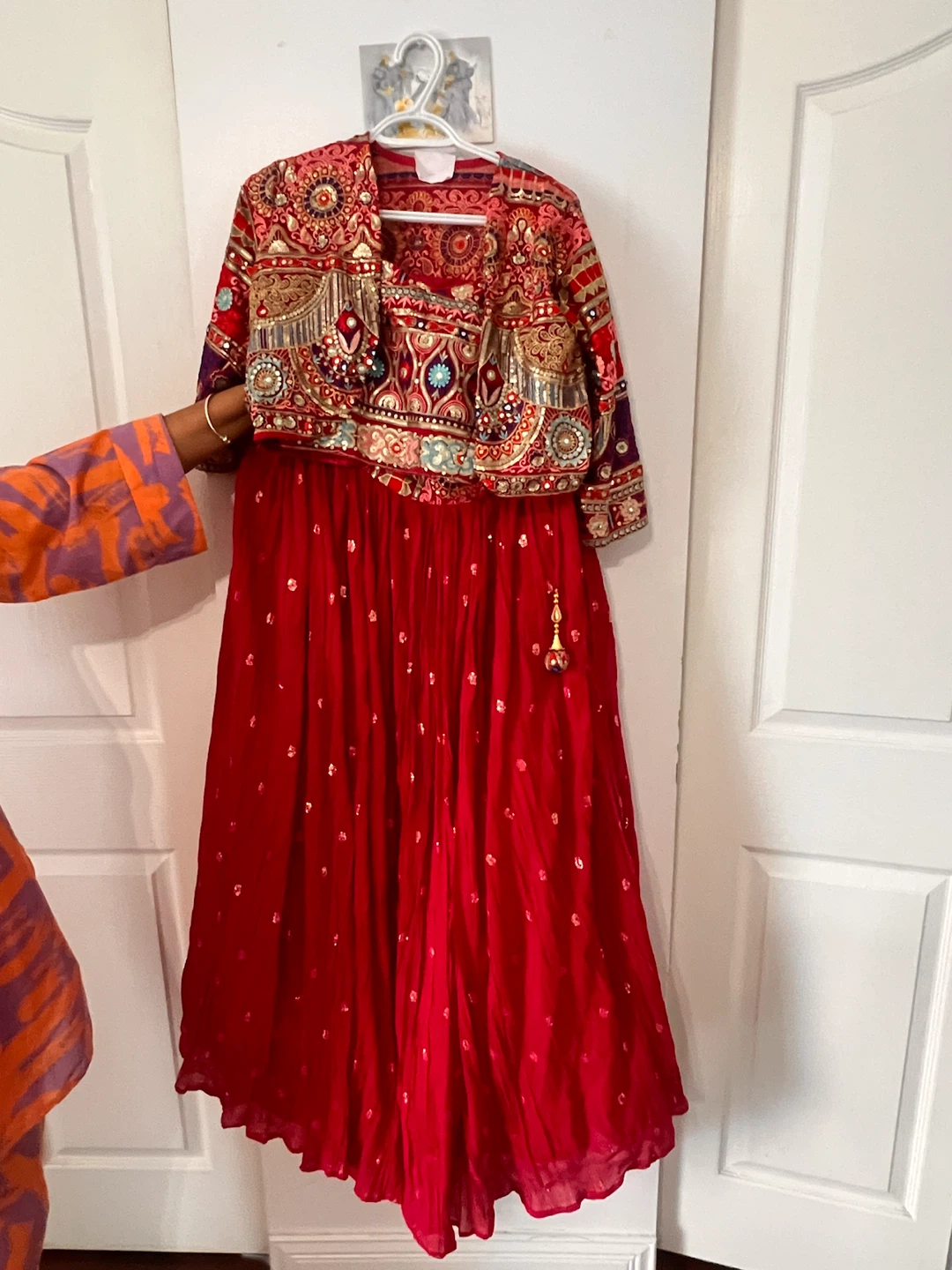 Red Embroidered Lehenga Choli Set - photo 3