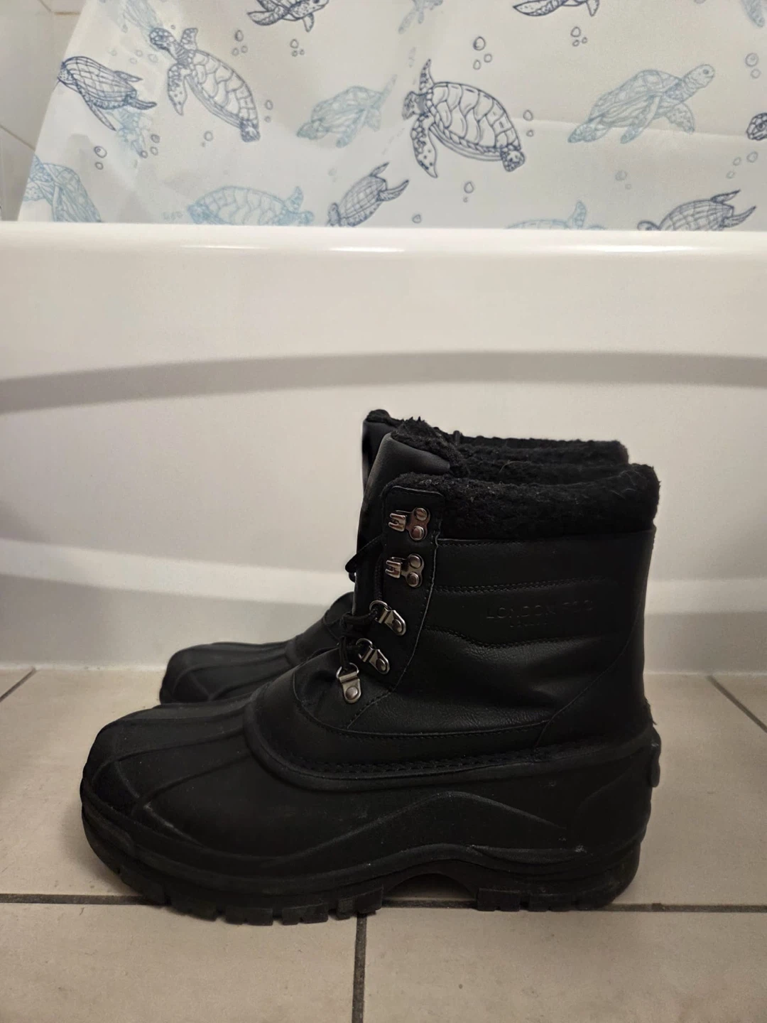 London Fog Black Insulated Winter Boots