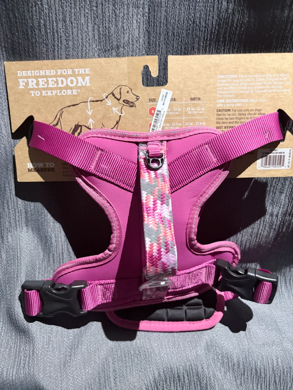 Arcadia Quick-Dry Dog Harness Medium Pink - photo 2