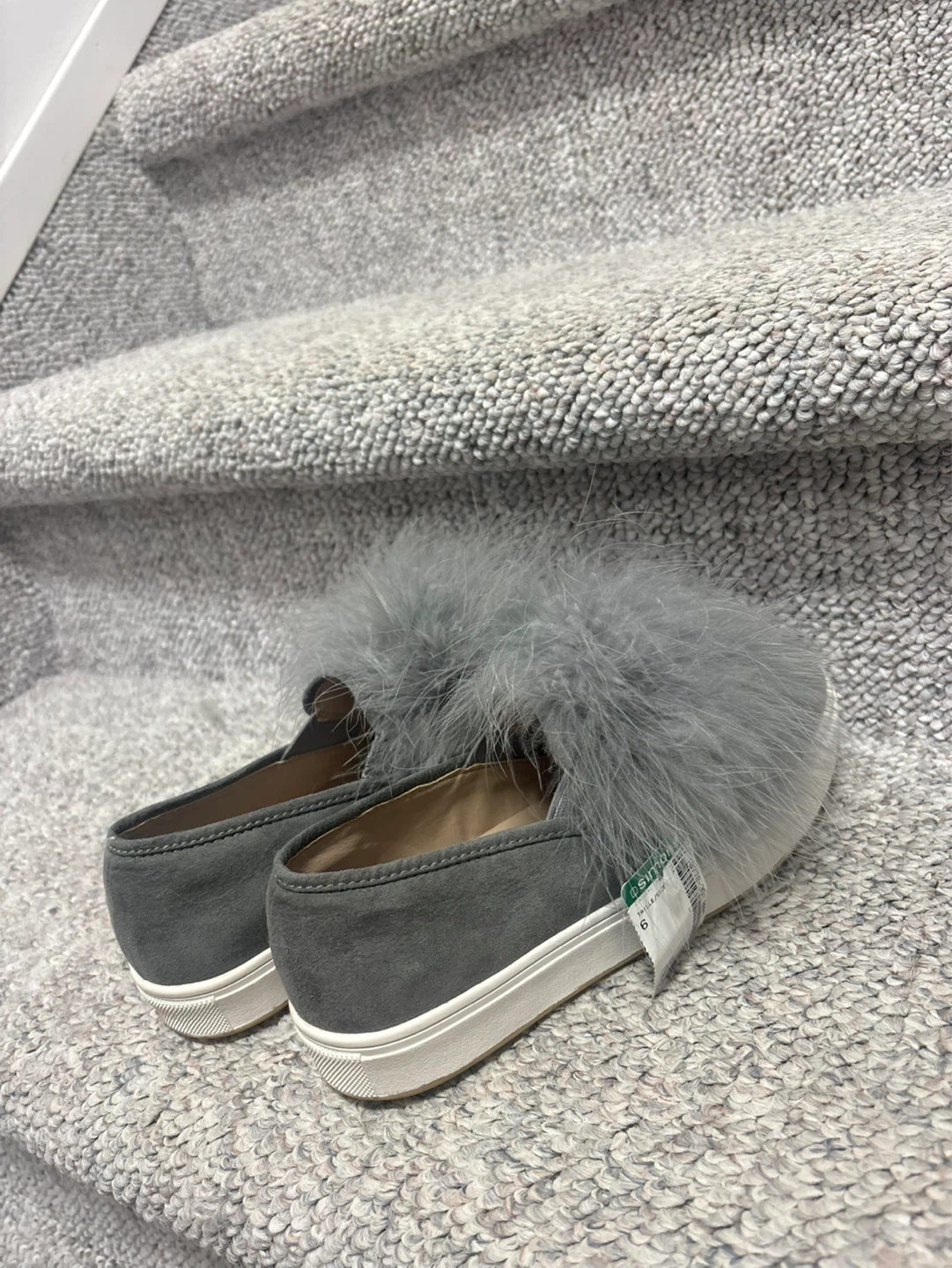 Grey Feather Slip-On Sneakers - photo 2