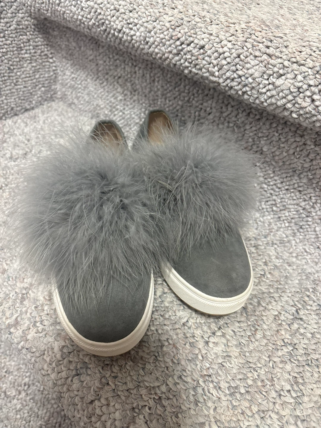 Grey Feather Slip-On Sneakers - photo 3