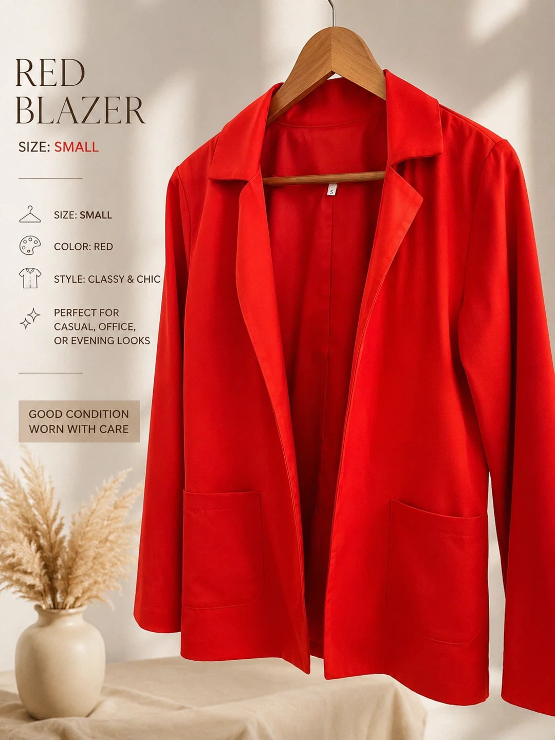 Red Blazer - Size Small