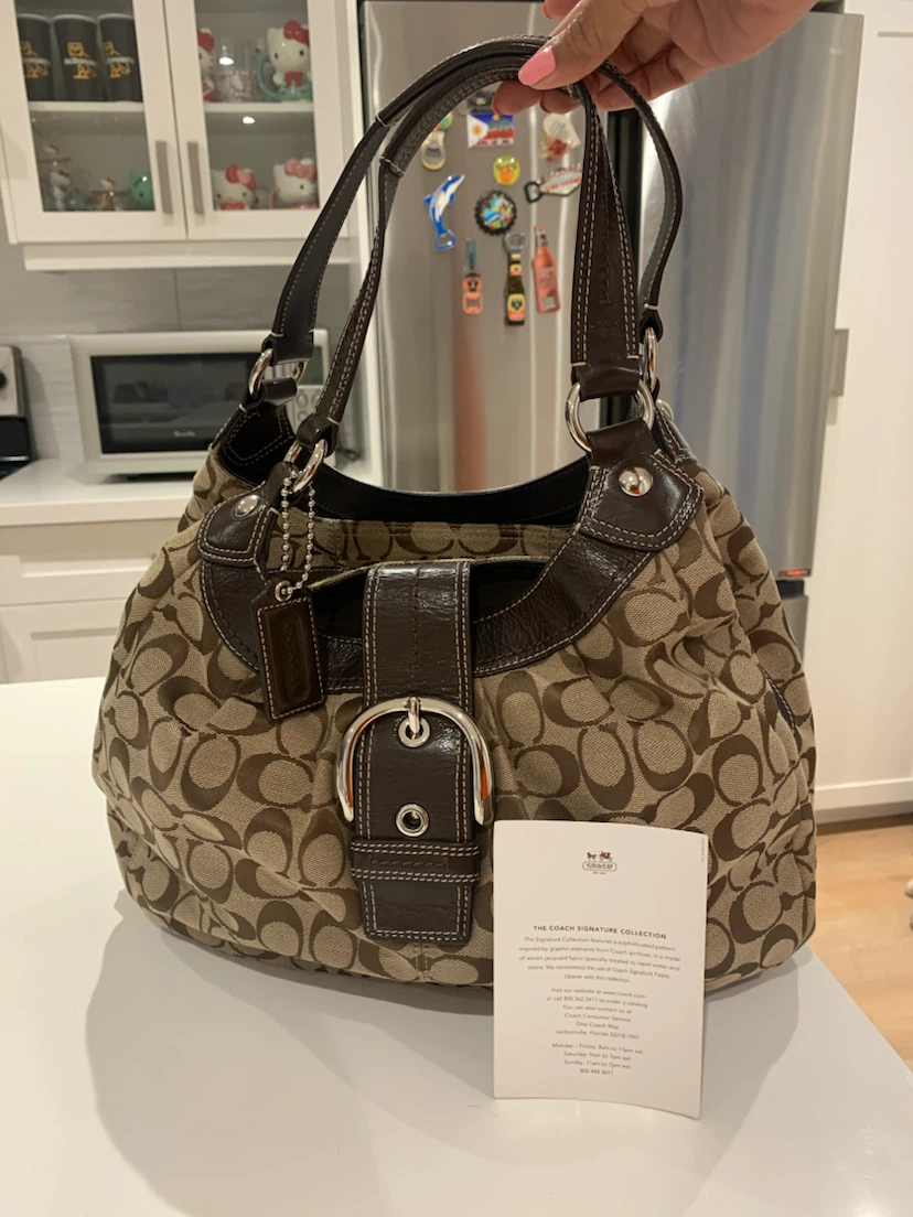 🐻 New Coach Brown Signature Soho Lynn Shoulder Bag 🐻