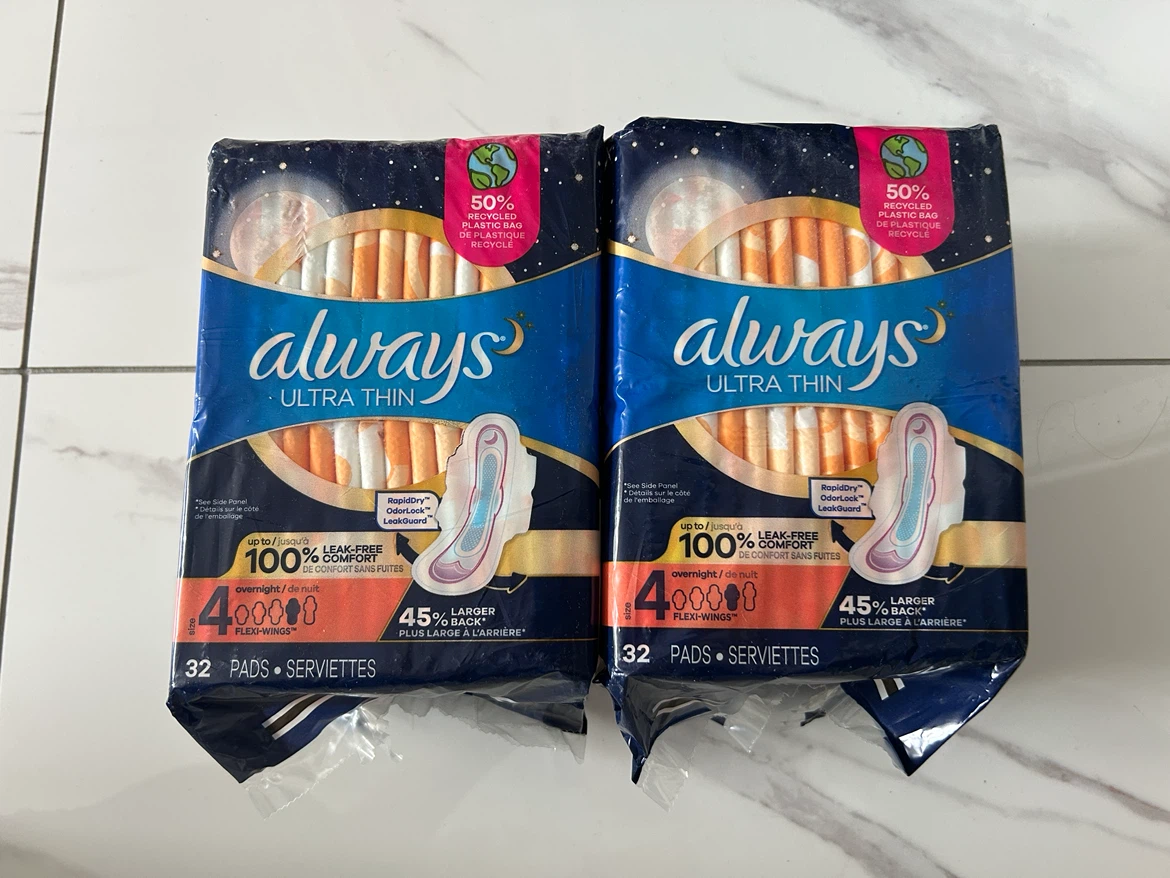 Always Ultra Thin Pads Bundle - Regular & Overnight - photo 3