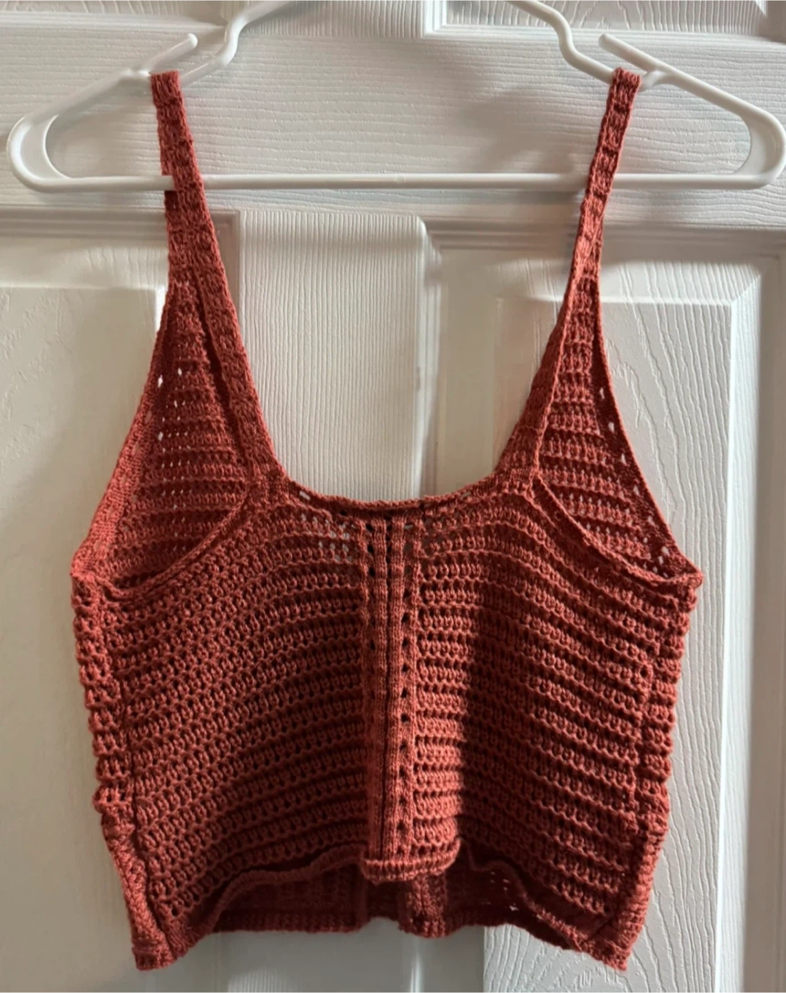 Forever 21 Crochet Crop Tank Top - Rust Orange - photo 2
