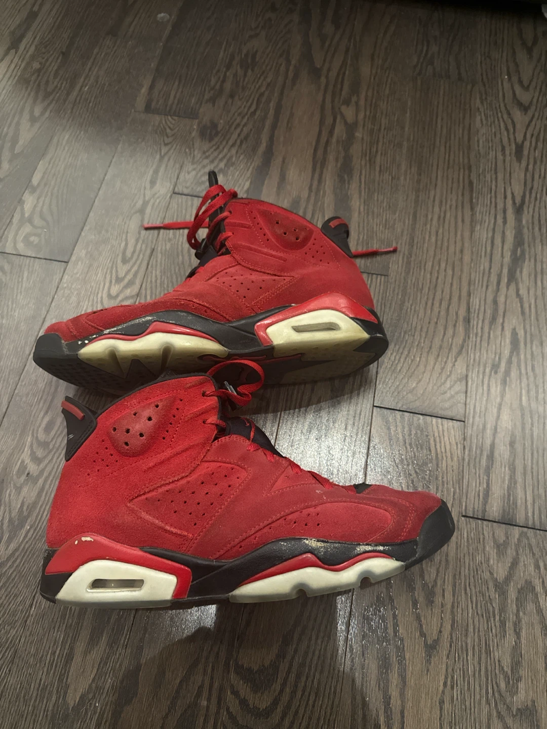 Air Jordan 6 Retro Red Suede Men's Shoes - photo 5