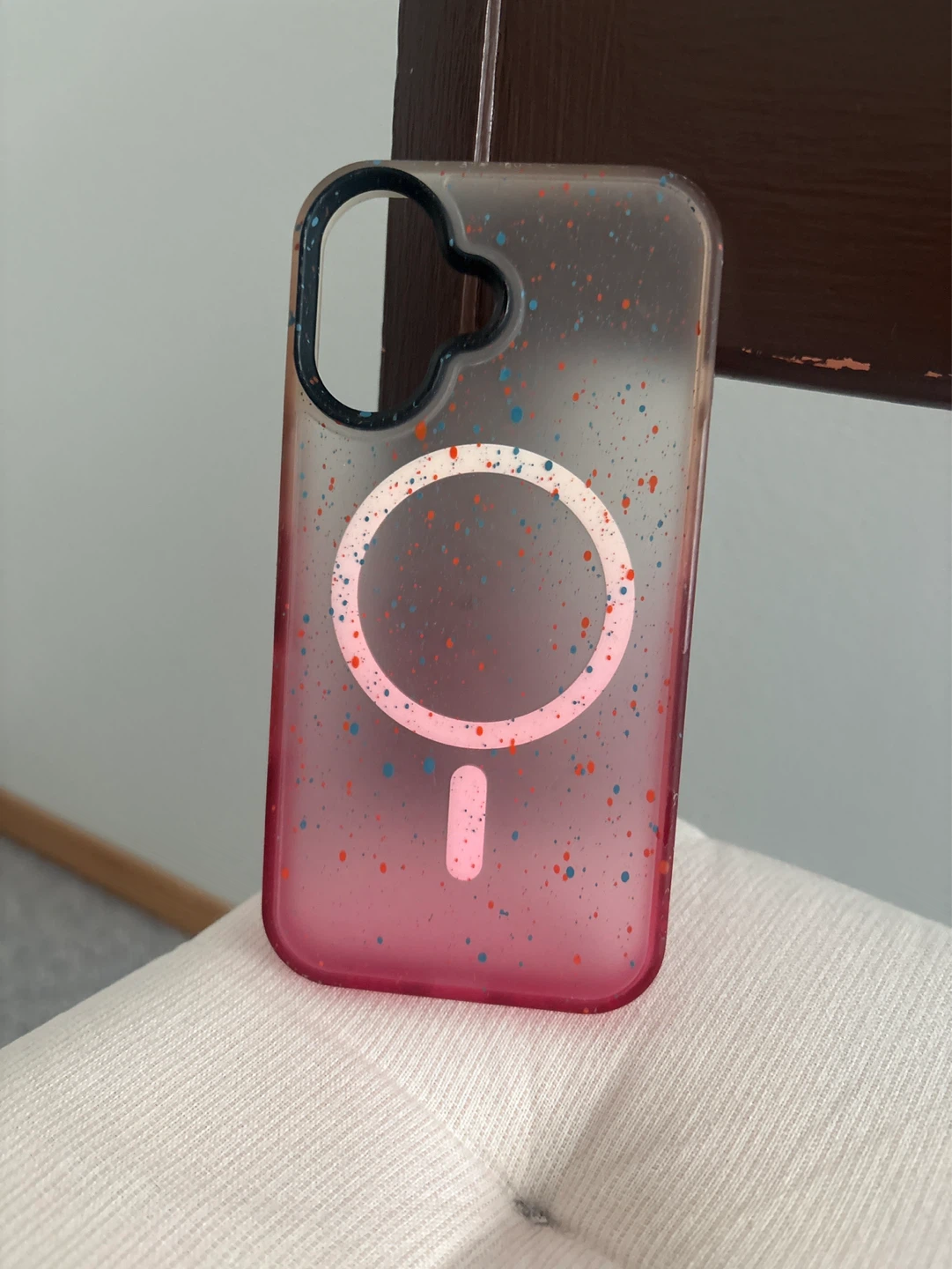 iPhone 16 case Pink Speckled MagSafe Phone Case