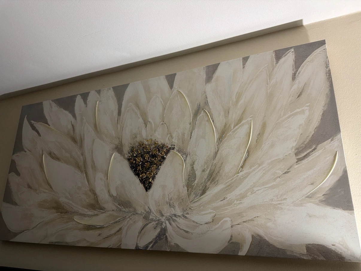 Textured Floral Wall Art Canvas