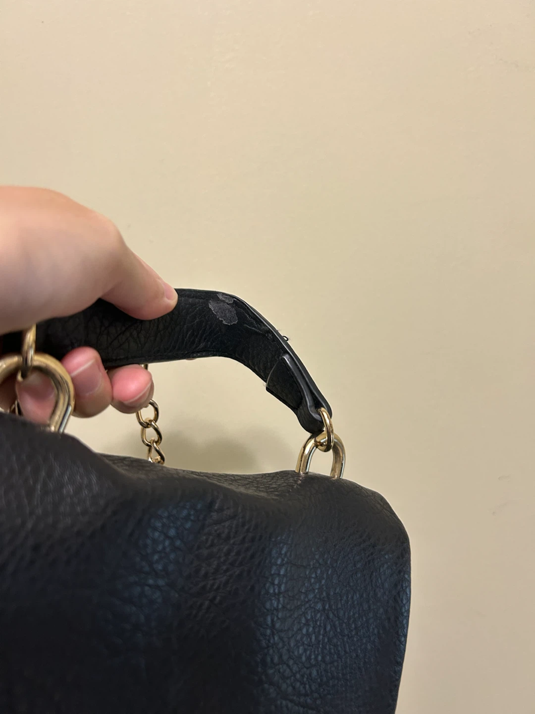 Black Faux Leather Crossbody Bag - photo 2