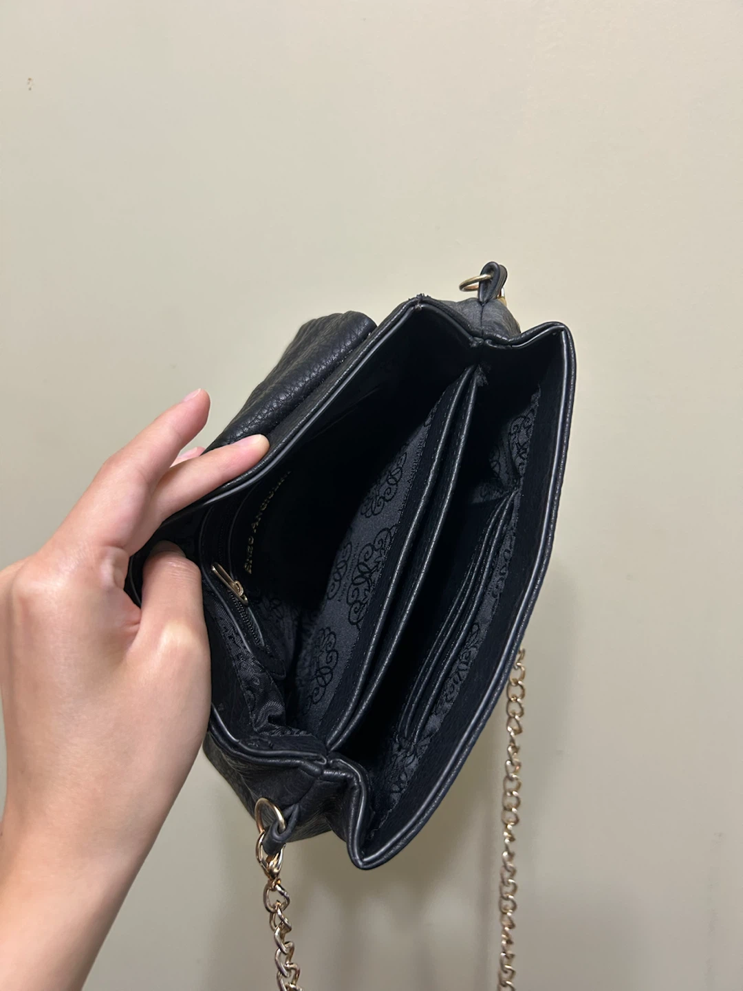 Black Faux Leather Crossbody Bag - photo 3