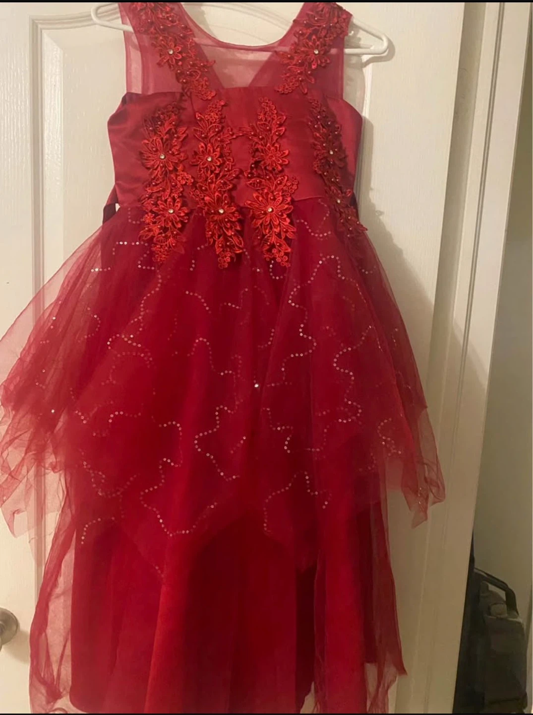 Red Flower Girl Dress 5-6 Years - photo 2