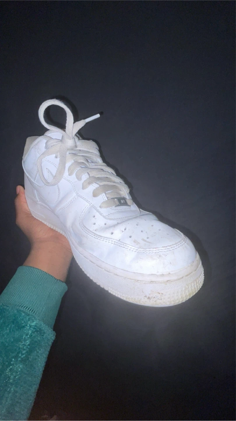 (Creased) Nike Air Force 1 White Sneakers