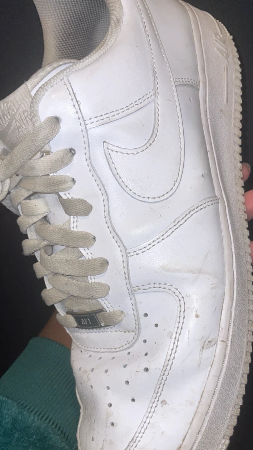 (Creased) Nike Air Force 1 White Sneakers - photo 2