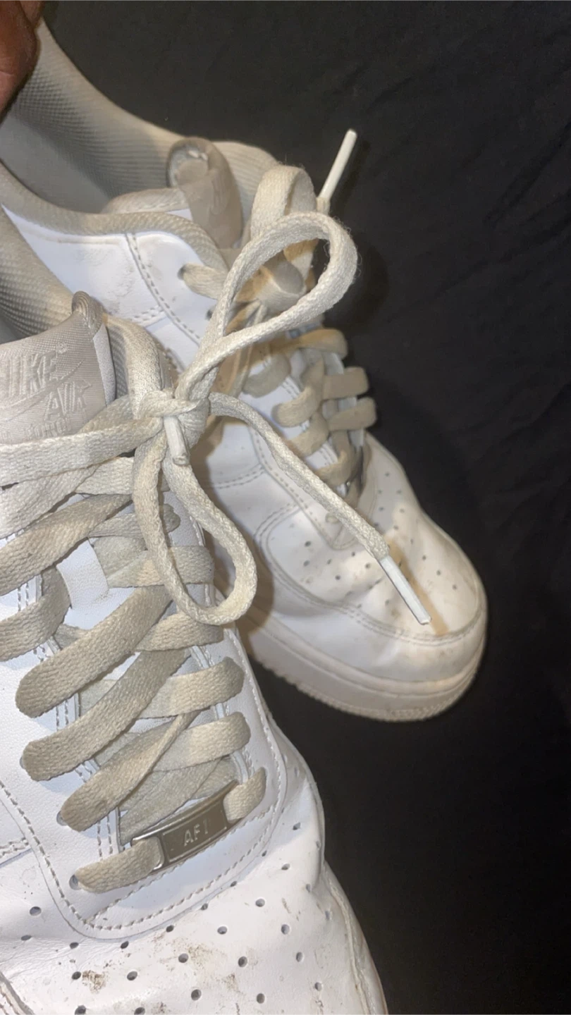 (Creased) Nike Air Force 1 White Sneakers - photo 3
