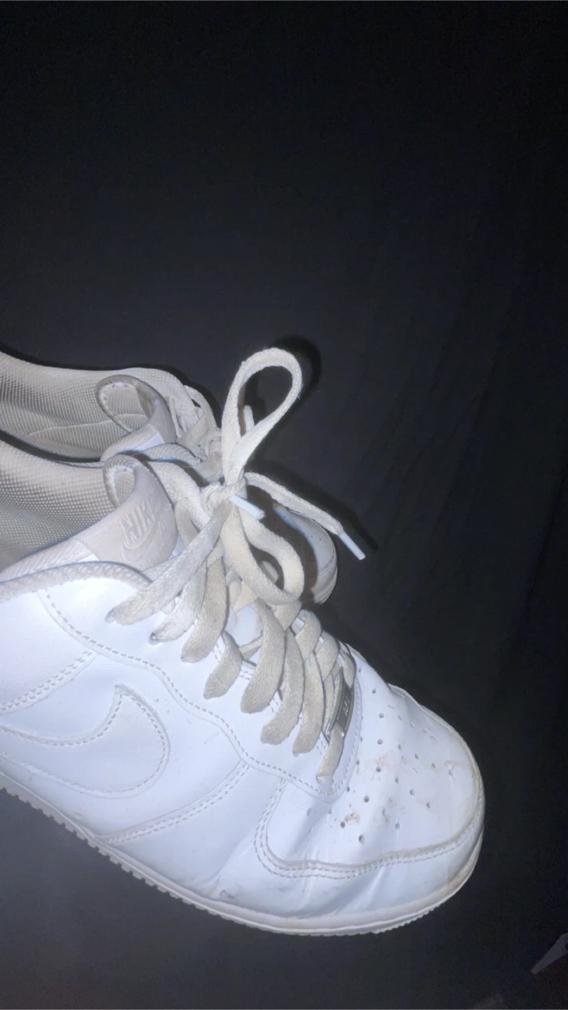 (Creased) Nike Air Force 1 White Sneakers - photo 4