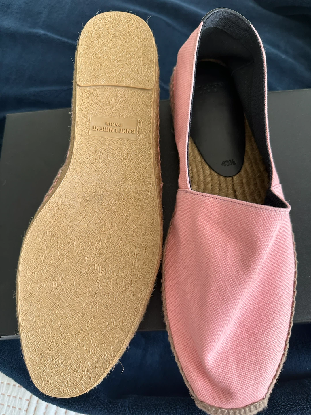 Authentic Saint Laurent Pink Canvas Espadrilles - Size 43.5 - photo 3