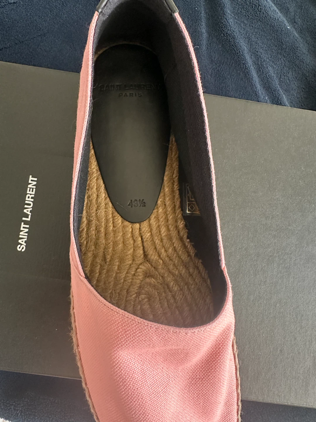Authentic Saint Laurent Pink Canvas Espadrilles - Size 43.5 - photo 5