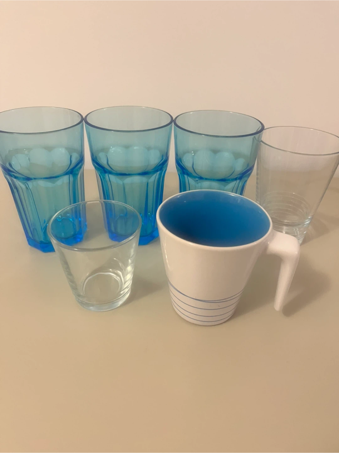 IKEA Mug and Pokal Blue Glasses Set