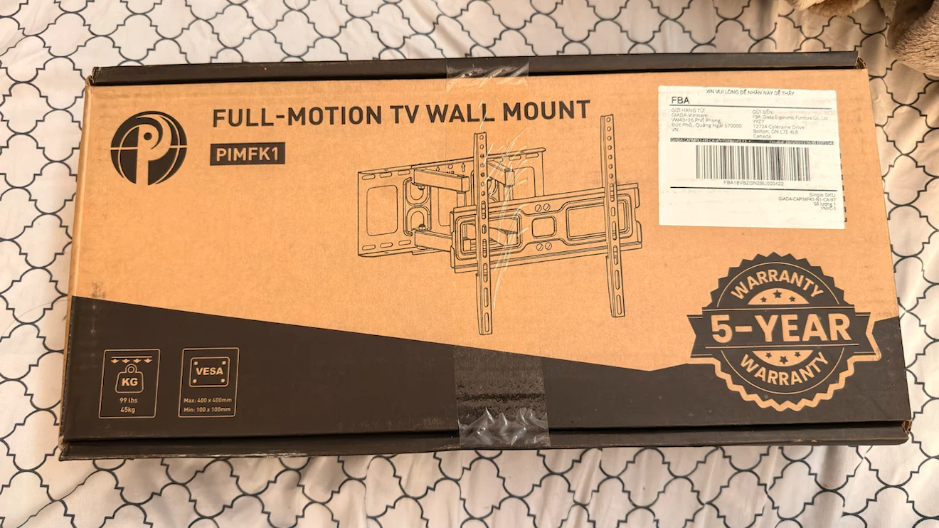 (BNIB)FULL-MOTION TV WALL MOUNT