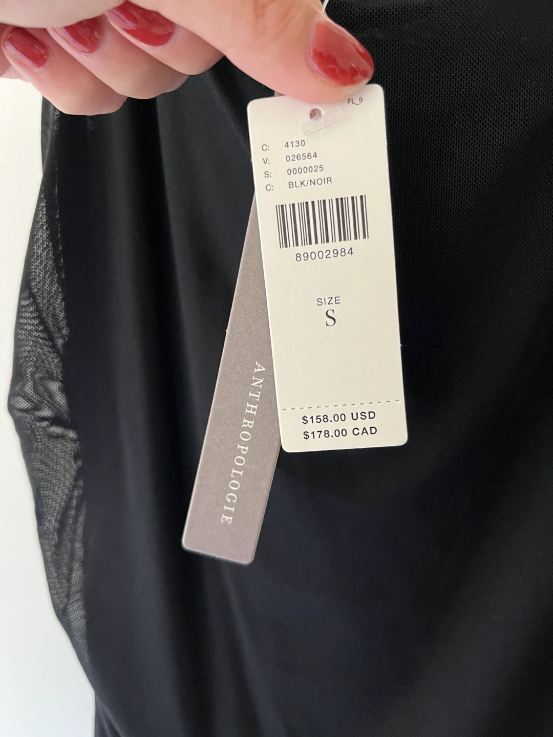 Anthropologie Black Ruched Ruffle Midi Dress Size S - photo 5