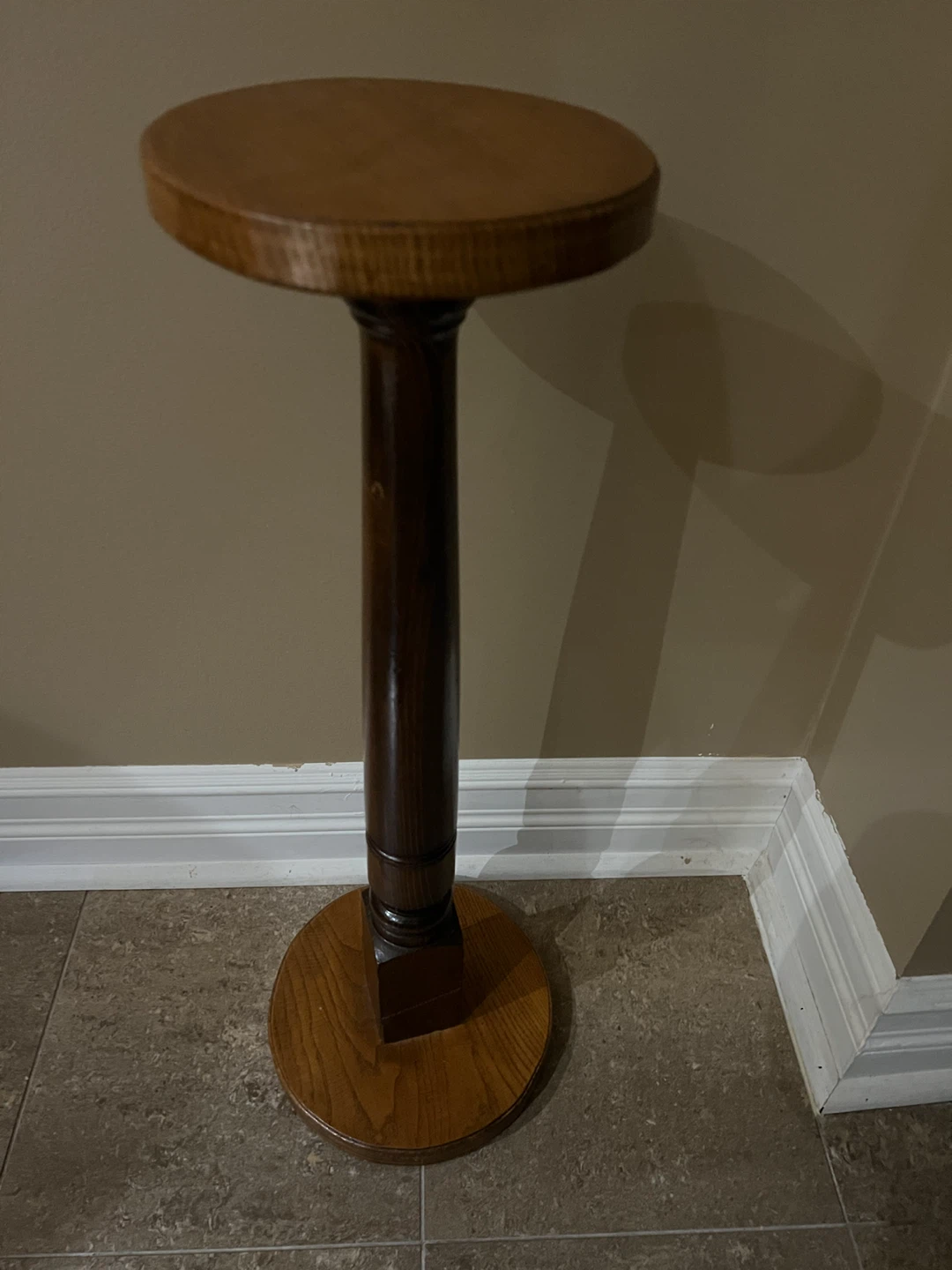 Wooden Pedestal Plant Stand