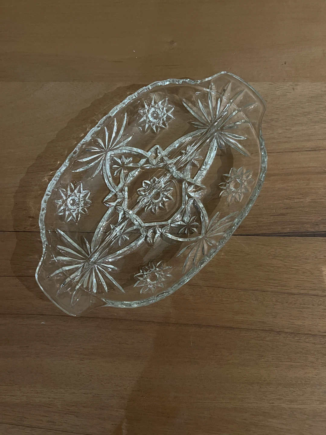 Clear glass serving platter - photo 2